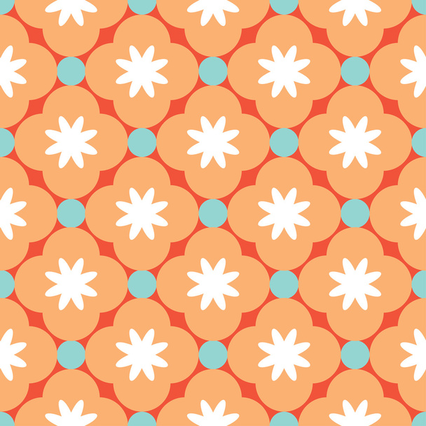 Modèle vectoriel sans couture avec cercle et fleurs
 - Vecteur, image