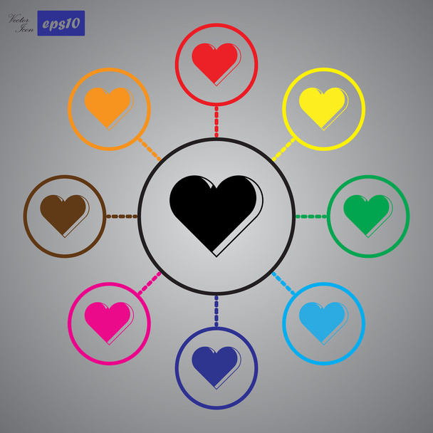 Corazón - Día de San Valentín icono del vector
 - Vector, imagen