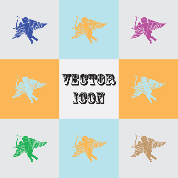 Cupido - Valentijnsdag vector pictogram - Vector, afbeelding