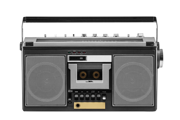 Retro ghetto blaster isolated with clipping path - Photo, Image
