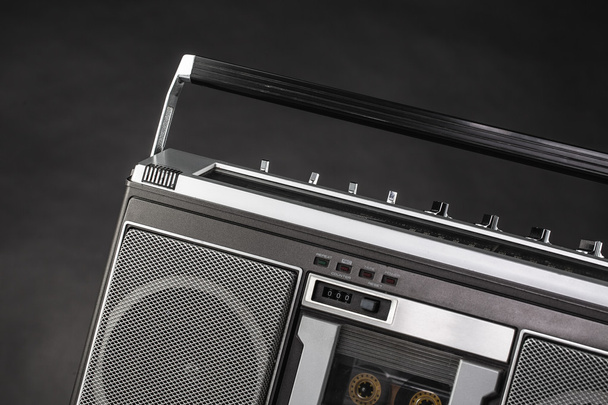 1980s silver rádio boom box - Fotografie, Obrázek