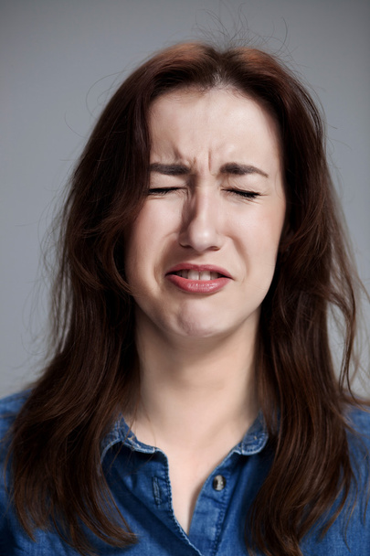 The crying woman face closeup - Photo, Image