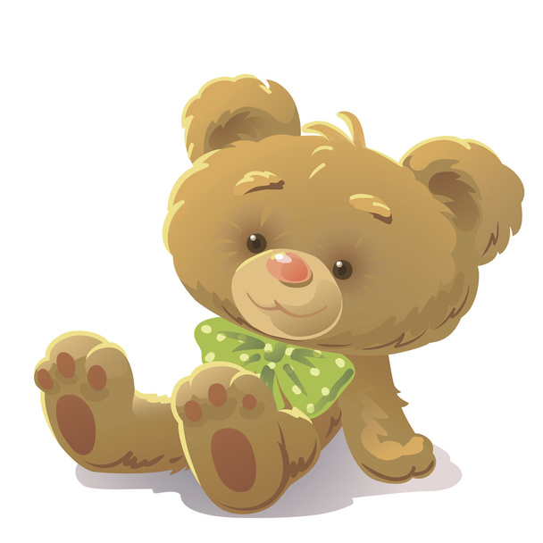 funny teddy bear - Vector, Image
