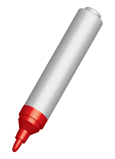 Red felt tip marker - Vettoriali, immagini