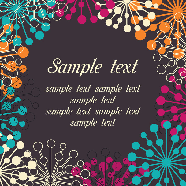 invitation card with floral background and place for text - Vector, Image