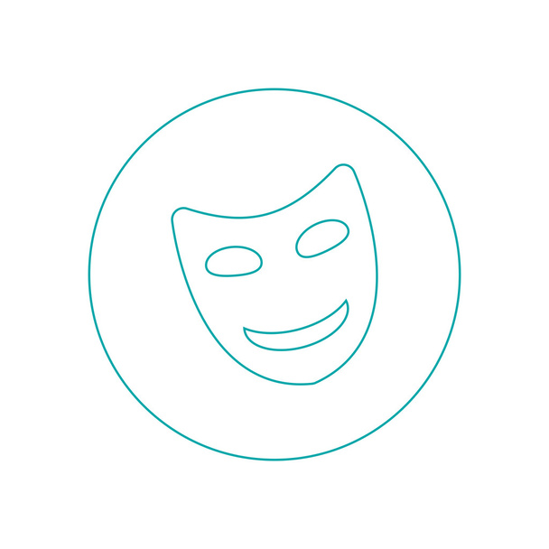 Theatraal masker icoon. Concept platte stijl illustratie pictogram. - Foto, afbeelding