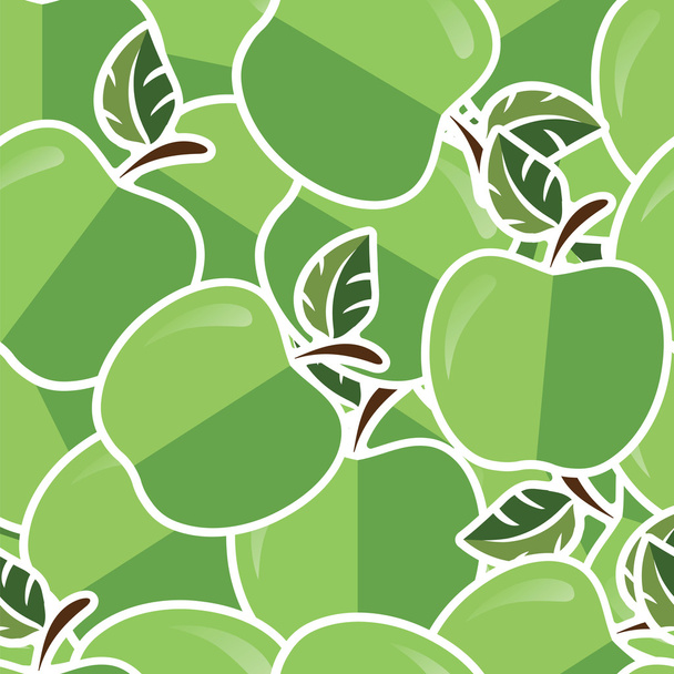 Green apple sticker background - Vector, Image