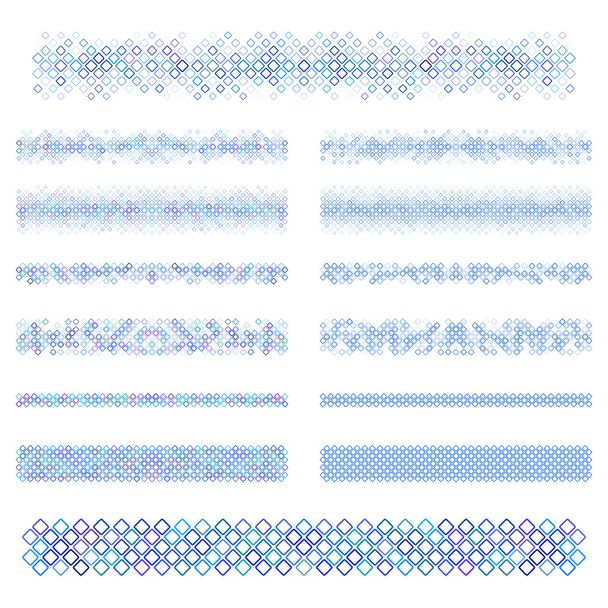 Projektowanie elementów - niebieski podziału wiersza zestaw - Wektor, obraz