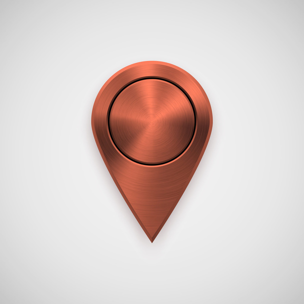 Bronze Technology GPS Map Pointer - Vetor, Imagem
