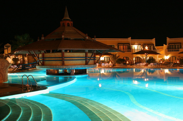 Swimming pool at night - Photo, Image