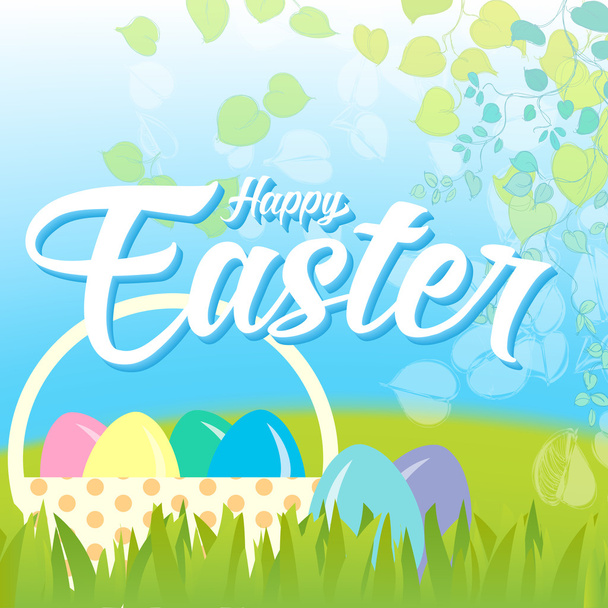 Happy Easter Card - Vector, Imagen