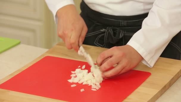 Chopping food ingredients - Filmati, video