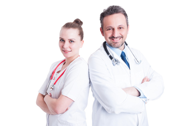 Medici felici o medici che agiscono fiduciosi e professionali
 - Foto, immagini