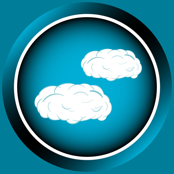 Icon with clouds - Vector, Image