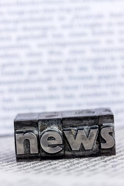 news in lead letters - Foto, Bild