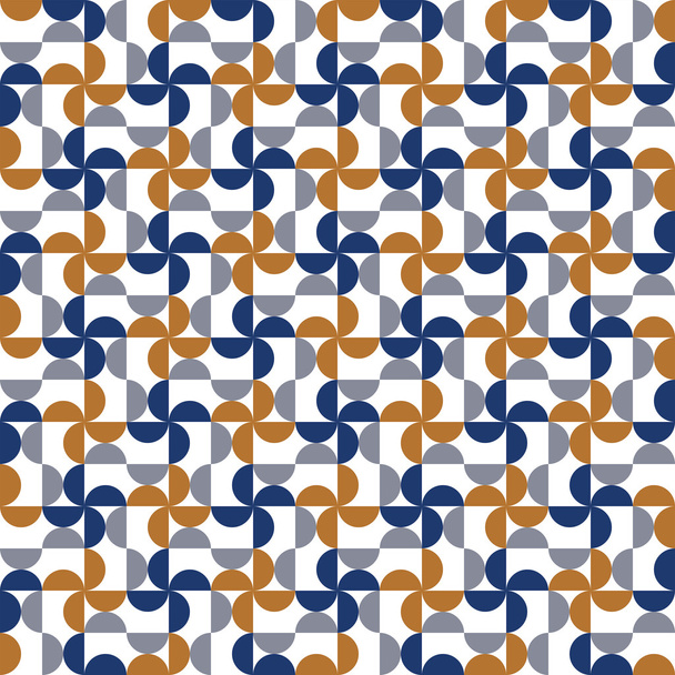 Geometric vector pattern in retro style, modern stylish circle texture, abstract background - Vektör, Görsel