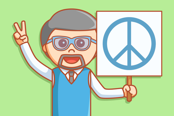 Business man peace - Vector, Image