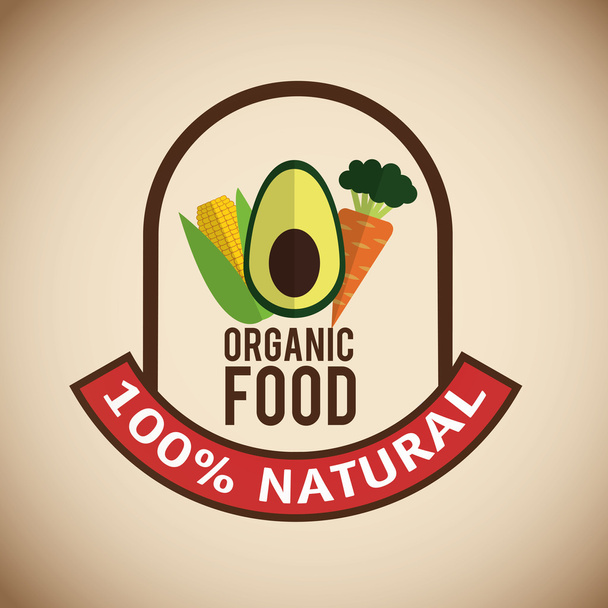 Organic food design - Vector, Image