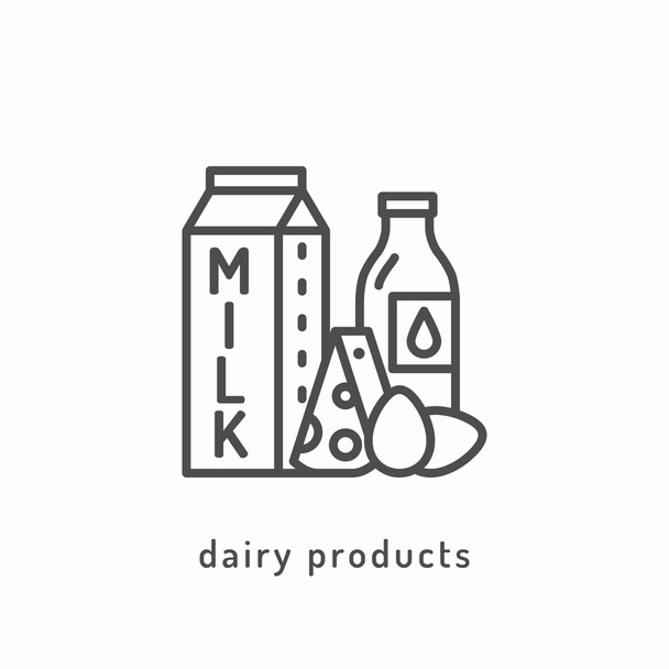 Dairy products icon - Διάνυσμα, εικόνα