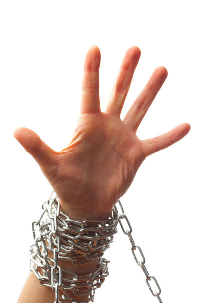 Chained hand - Photo, Image