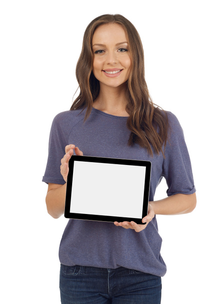 Žena s digitálním tabletu - Fotografie, Obrázek