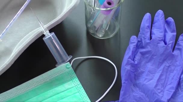 Zika virus concept footage with test tube - Кадры, видео