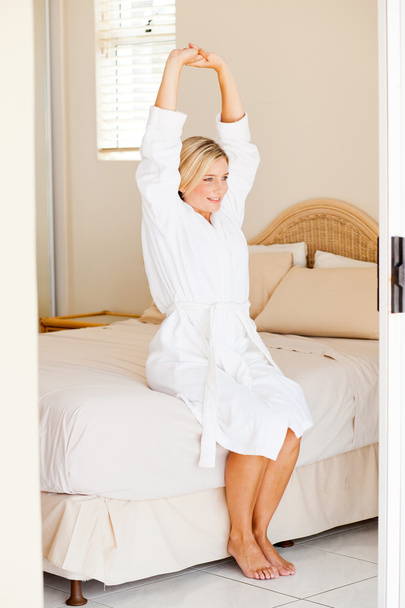 Young woman stretching in the morning - Photo, Image