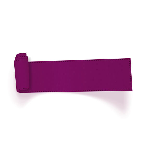 現実的な湾曲した紫繊維リボン - ベクター画像