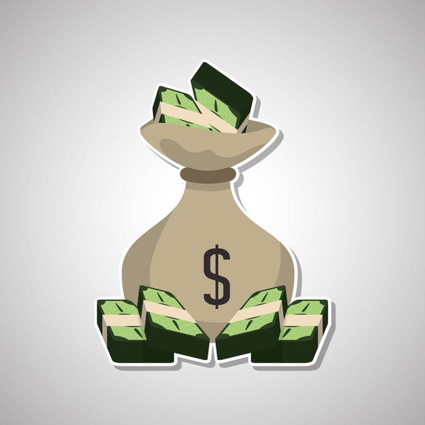 geld pictogram ontwerp - Vector, afbeelding