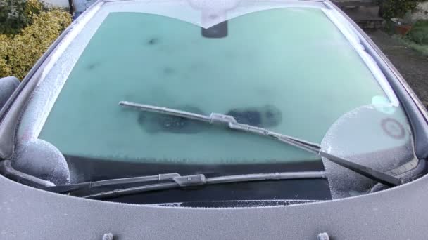 Frostige Autoscheibe - Filmmaterial, Video