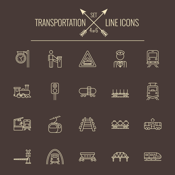 Ensemble icône de transport. - Vecteur, image