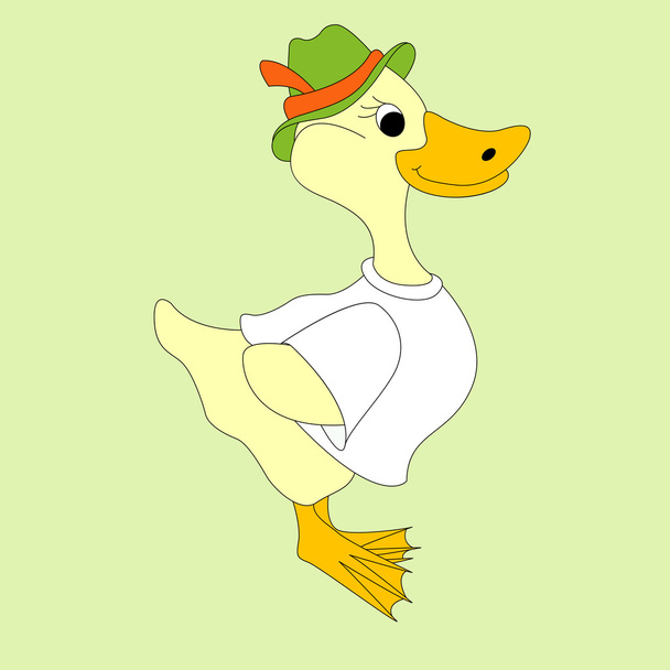 gosling em um chapéu
 - Vetor, Imagem