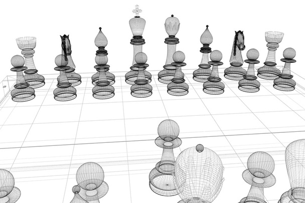 δομή του αμαξώματος σκάκι  - Φωτογραφία, εικόνα