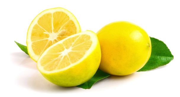 frische Zitrone isoliert auf weiß - Foto, Bild
