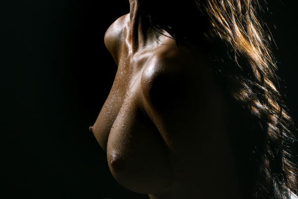 Female bare chest - Фото, изображение