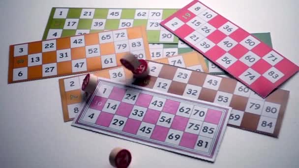 Bingo Λόττο Tombala τυχερά παιχνίδια παιχνίδι διασκέδασης - Πλάνα, βίντεο