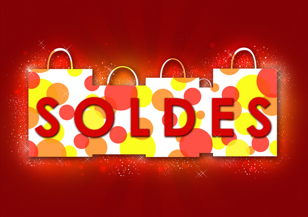 Soldes. Red illustration - Photo, Image