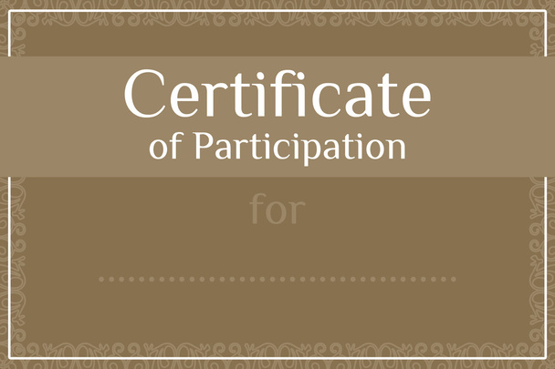 Blank Certificate of Participation - Photo, Image