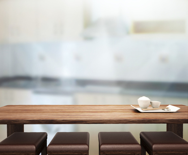 Table Top And Blur Interior of Background - Photo, image