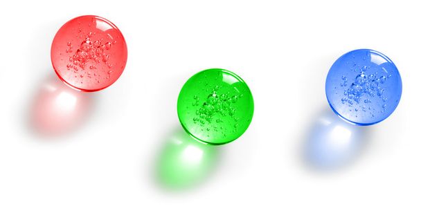 Three color glass balls - Foto, Imagen