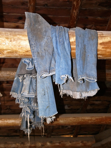 abgewetzte Blue Jeans - Foto, Bild