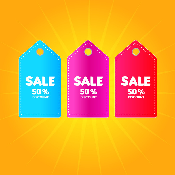Colorfull Sales discount badge - Vector, Imagen