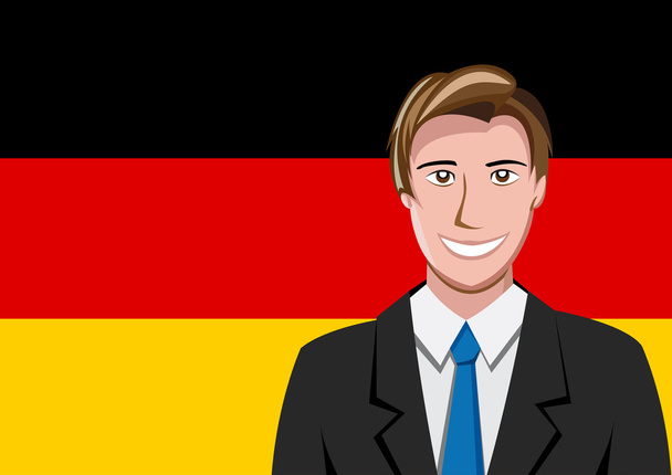 旗のドイツの人々 前部 - ベクター画像