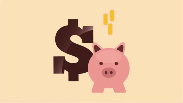 Geld pictogram ontwerp, Video animatie - Video
