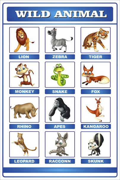 gráfico de animais selvagens
 - Foto, Imagem