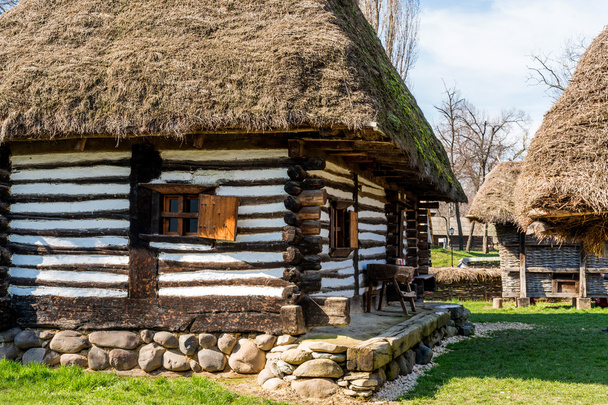 Tradycyjny dom wiejski z Transylwanii w Rumunii - Zdjęcie, obraz