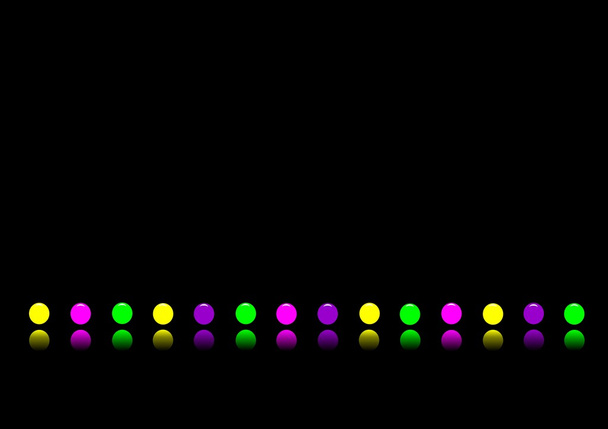 Fondo negro con esferas de color
 - Vector, Imagen