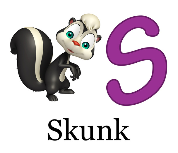 Alfabesi ile skunk - Fotoğraf, Görsel