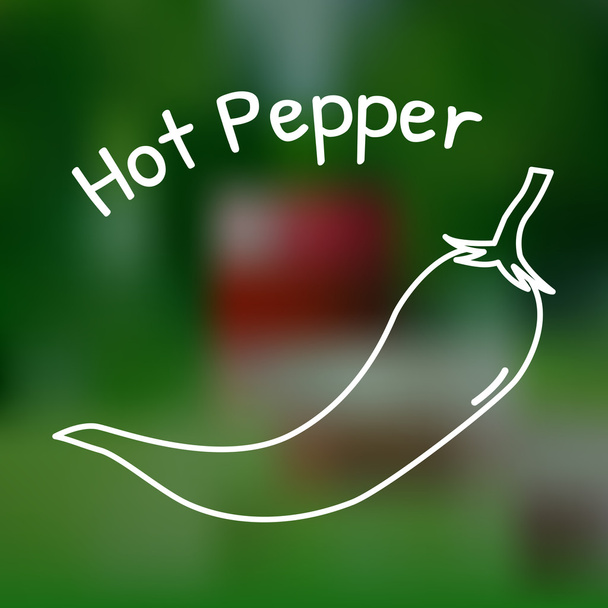 Ohut viiva kuuma pippuri kuvake
 - Vektori, kuva