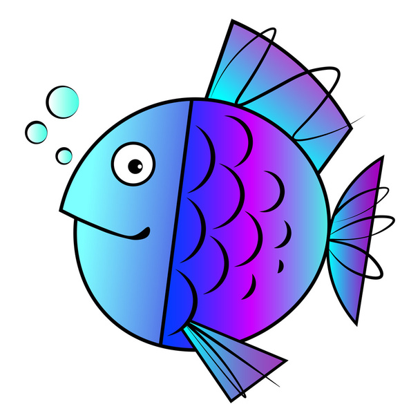 fish,fish decorative,isolated,vector illustration. - Vettoriali, immagini